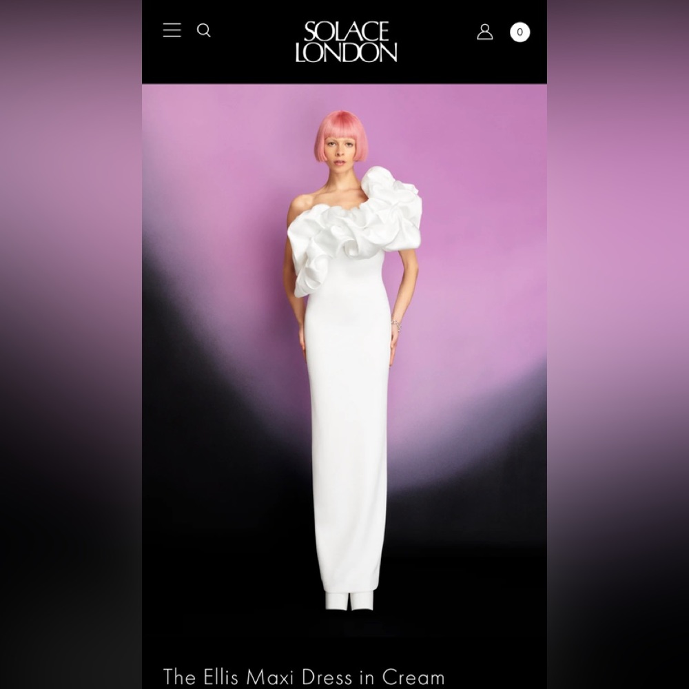 Solace London The Ellis Maxi Dress in Cream